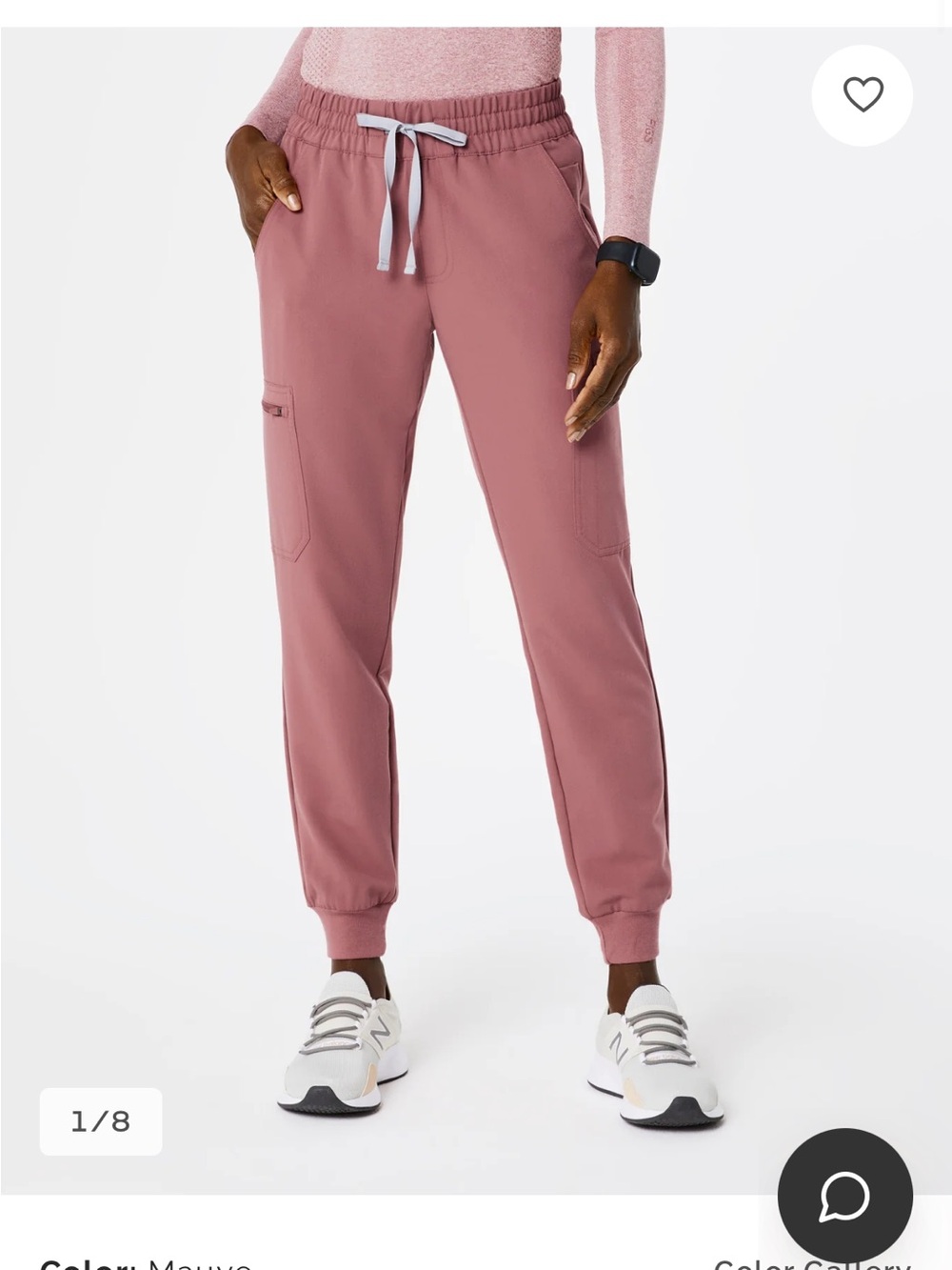 FIGS Uman Jogger Scrub Pants Dusty Pink Technical Collection med tall